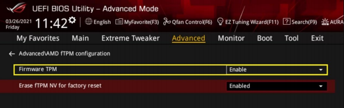 Firmware TPM Firmware TPM